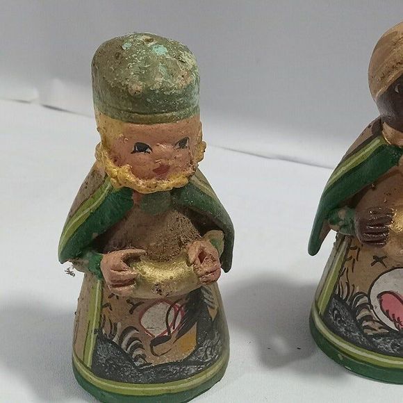 Mexican Hand Painted Clay Pottery Folk Art Nativity Sets Hecho en Mexico - Picture 2 of 10
